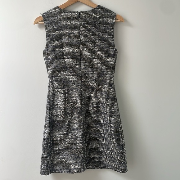 Diane Von Furstenberg Carpreena Tweed Metallic Shift Dress wool blend Size 0 - Picture 6 of 14